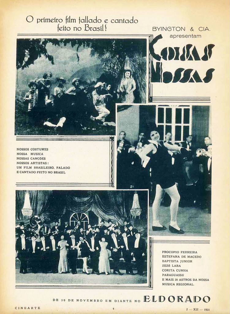 Anúncio do Fime nas principais revistas do país, em 1931.