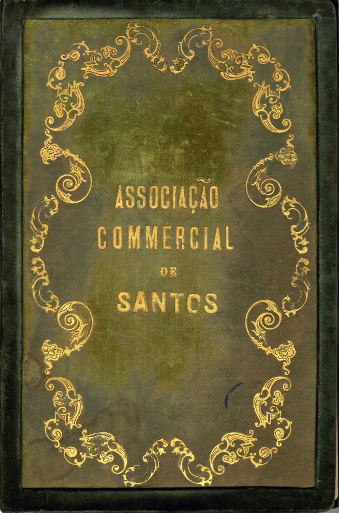 Capa do famoso Livro de Ouro da Associação Comercial de Santos