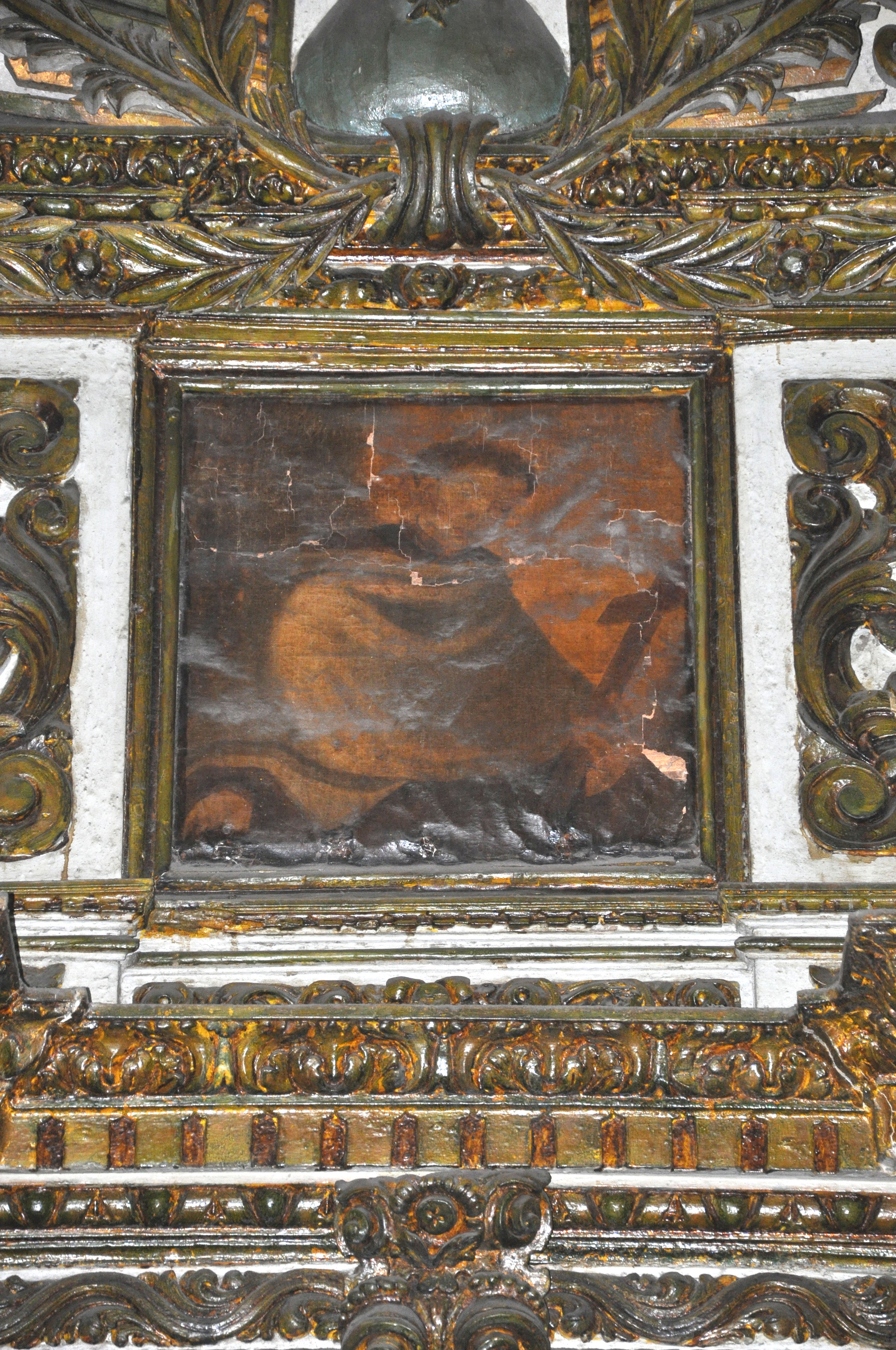 Uma das telas de Jesuíno, na Venerável Ordem Terceira do Carmo, em Santos.
