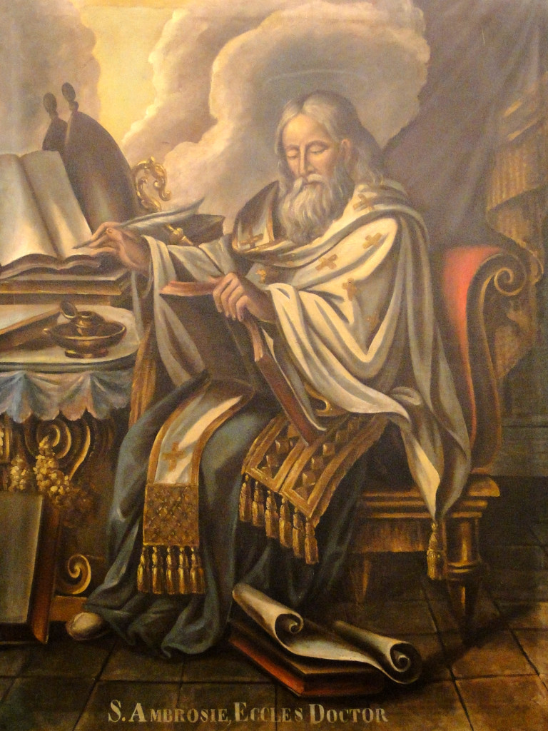 Imagem de Santo Agostinho, uma das telas atribuídas erroneamente a Jesuíno, segundo Mário de Andrade (acervo 